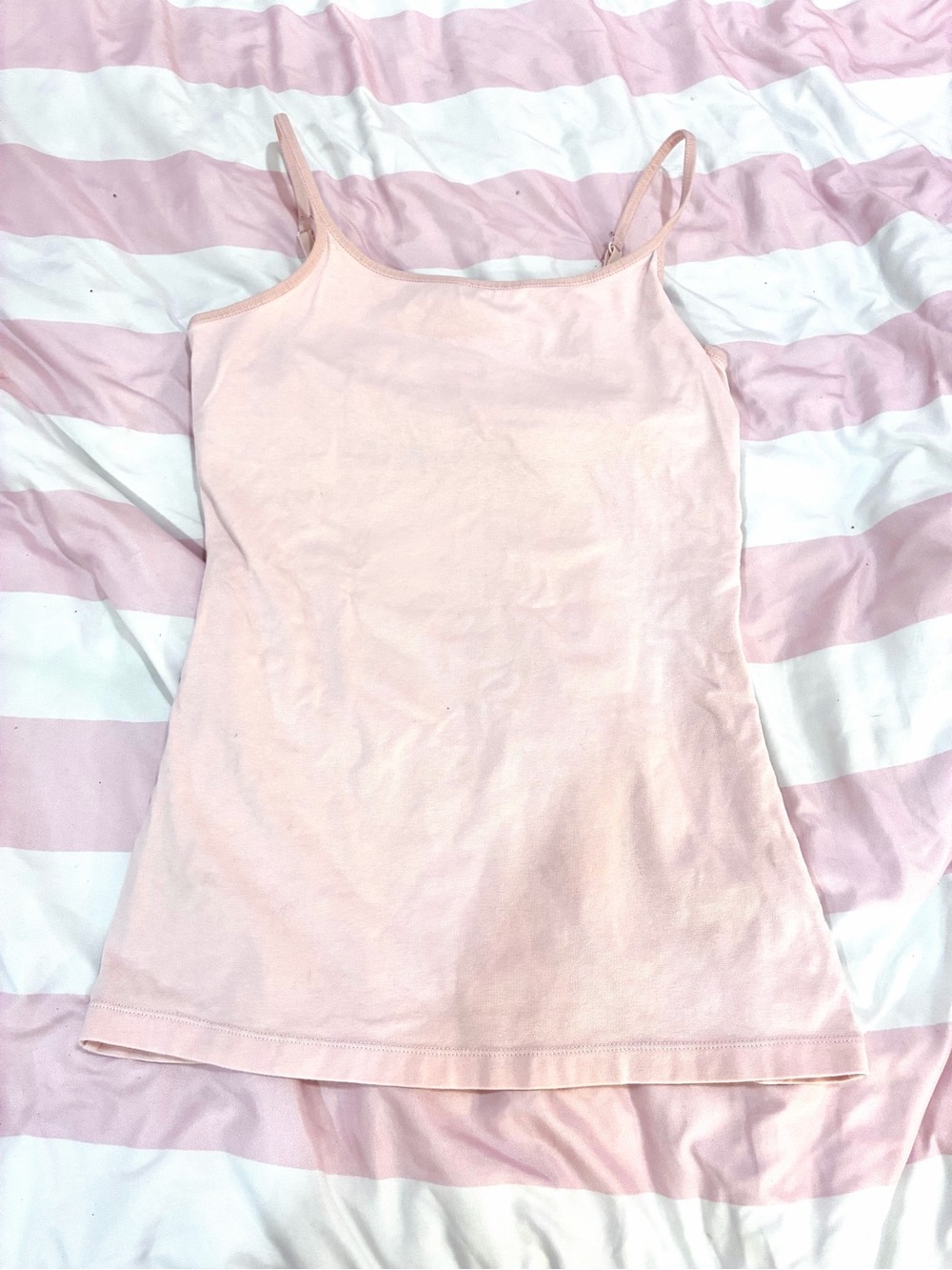 Light Pink Tank Top with Built-in Bra Size S